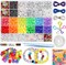 1300 Pcs DIY Childrens Crafts Beads Friendship Bracelet Kit, with Pony Beads Letter Beads and Bracelet Making Kit, Colorful Charms, Used for Custom Necklace Bracelets and Jewelry Decor